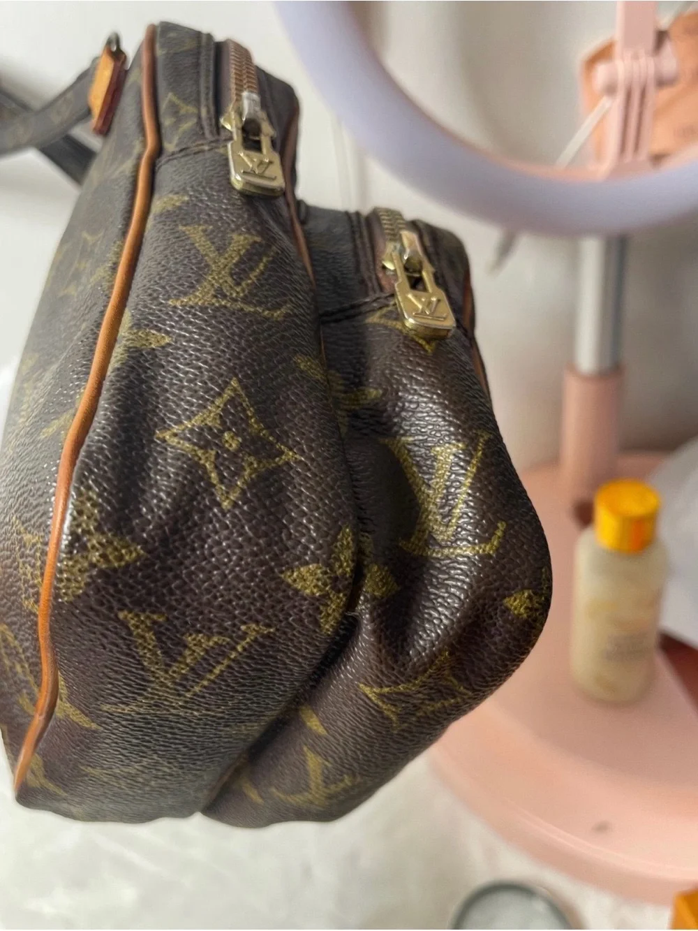 Vintage Louis Vuitton Monogram Canvas Mini Amazon Bag in Brown and Tan